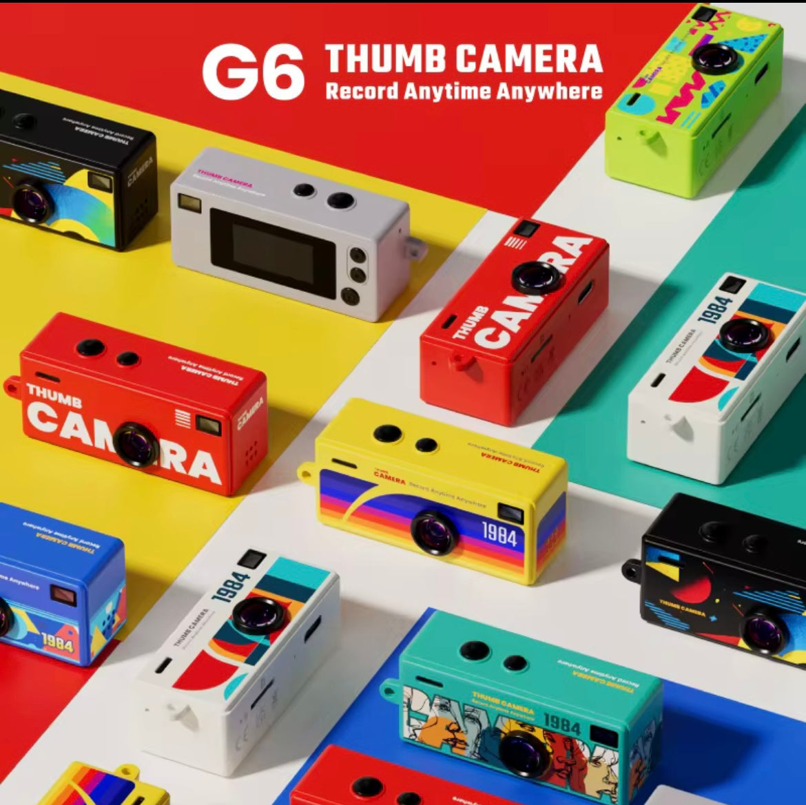 G6 Thumb Camera Mini HD Keychain Camera – 1080P Portable Wearable Camera with Flashlight