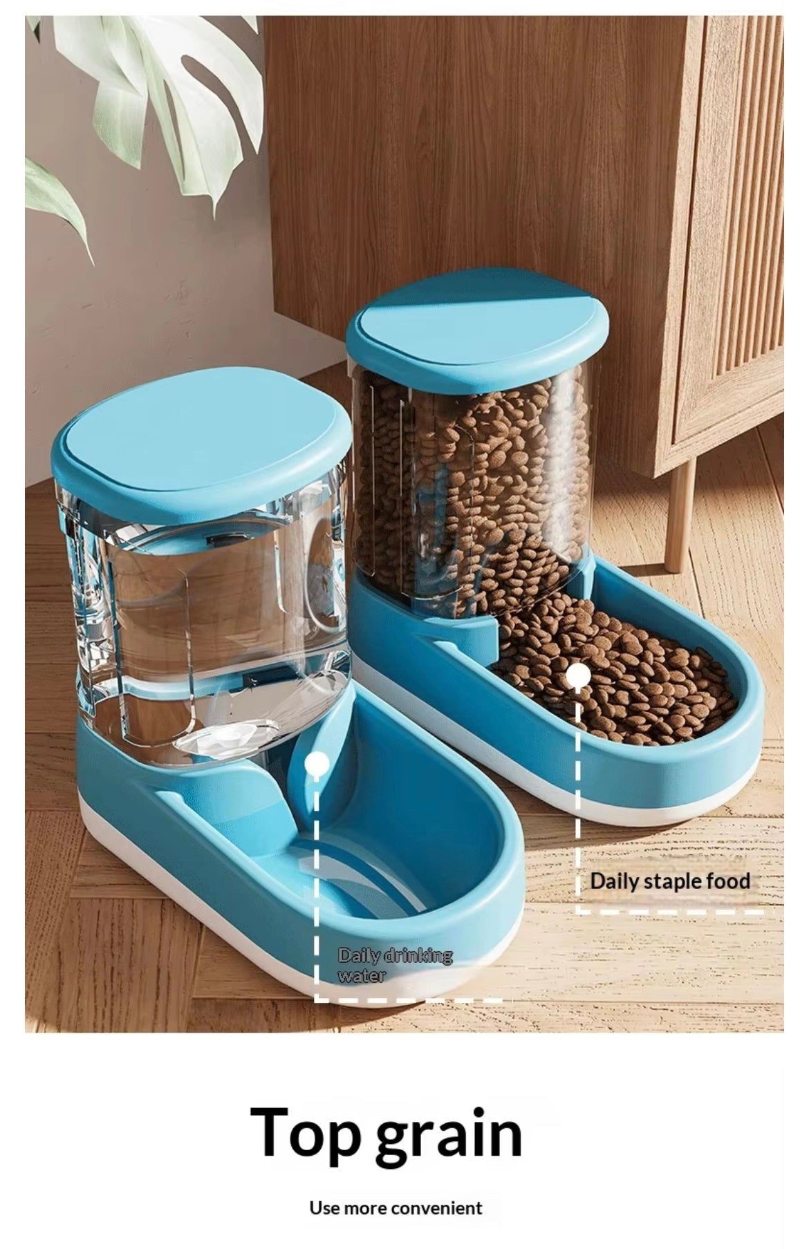 Pet water and food dispenser