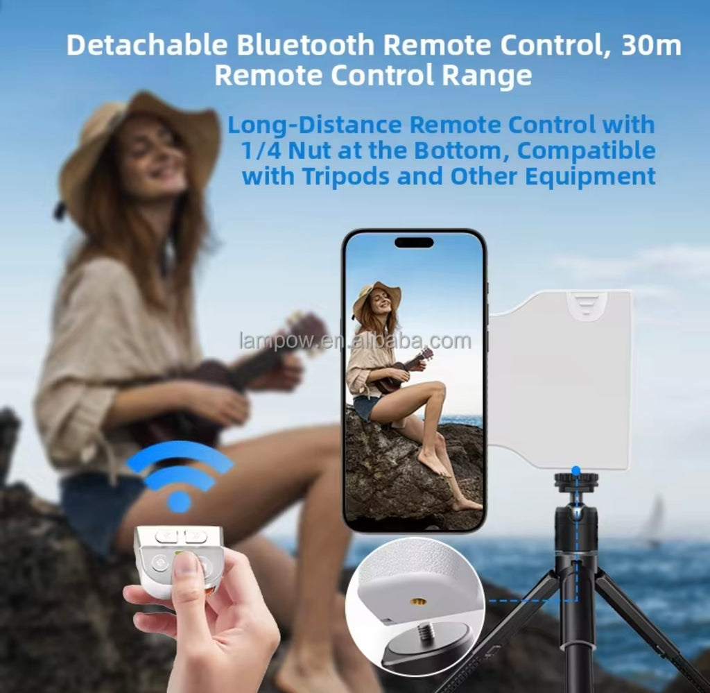 Magnetic Phone Camera Grip with Wireless Remote Shutter for iPhone & Android