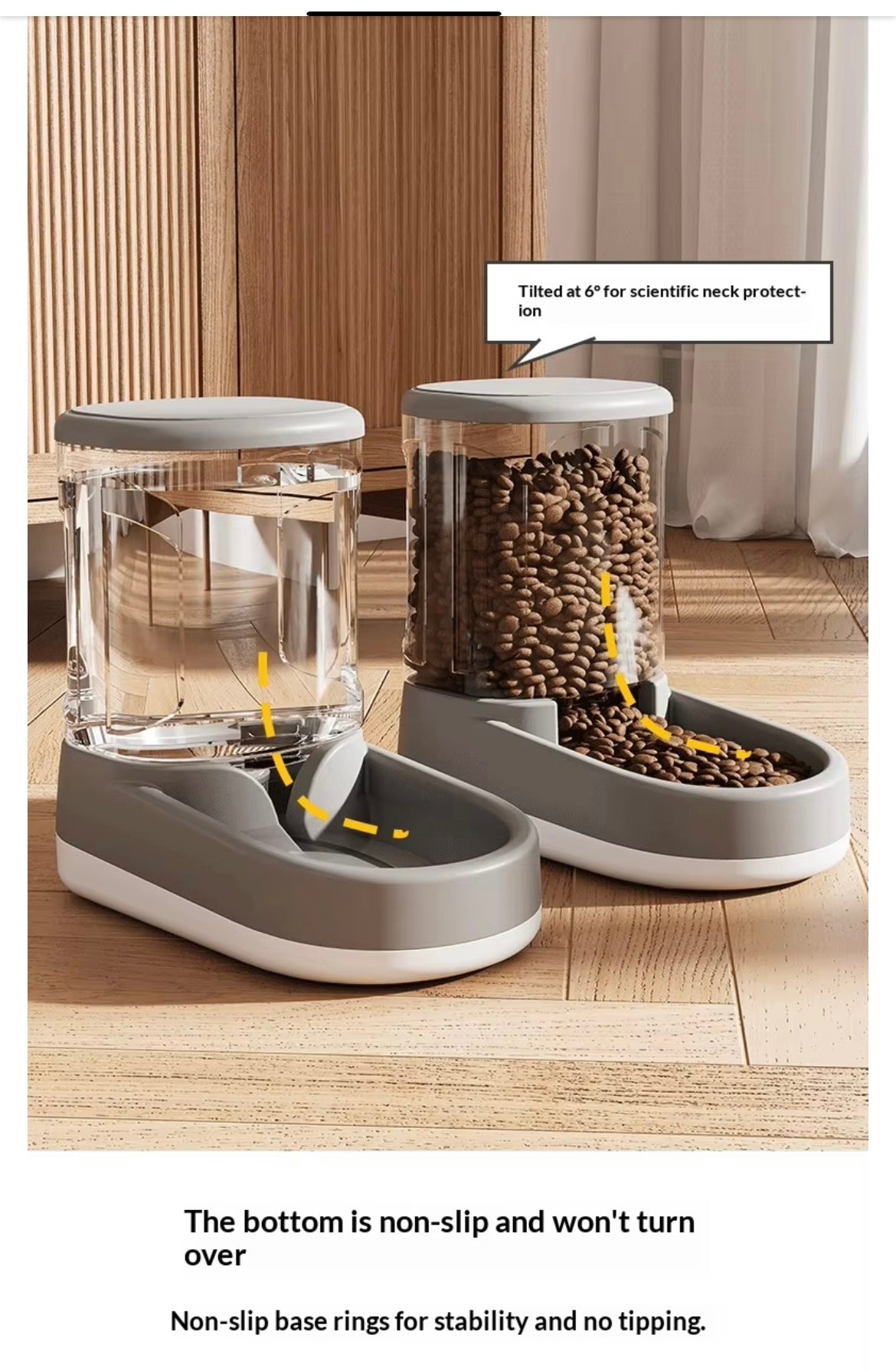 Pet water and food dispenser