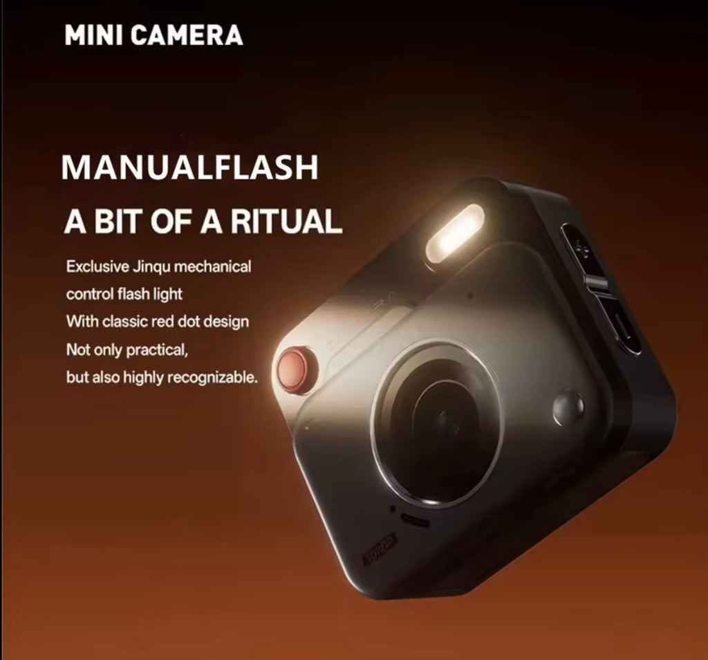 Mint Retro Mini Digital Camera – 48MP HD Photo & Video Camera with 1.77” IPS Screen, Manual Flash & Rechargeable Battery