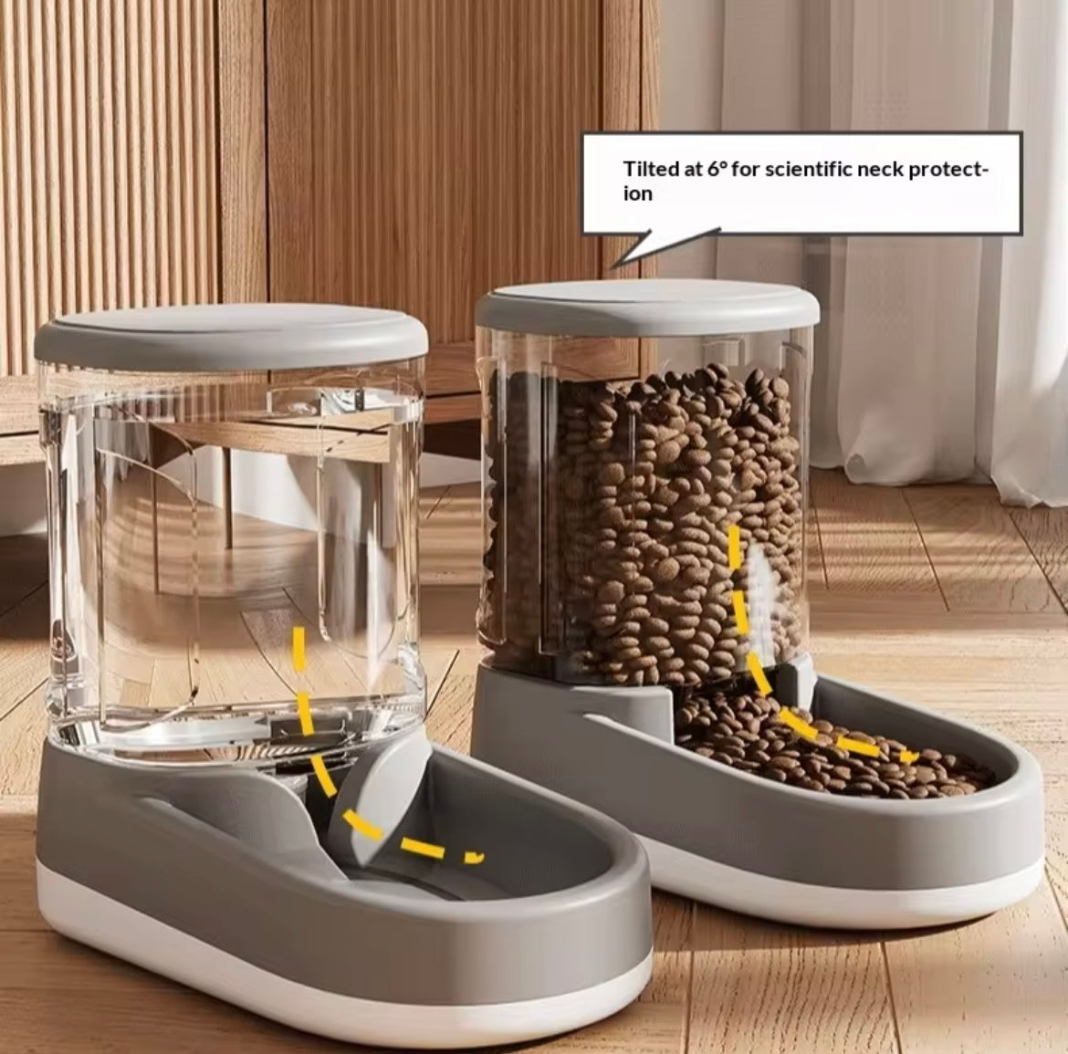 Pet water and food dispenser
