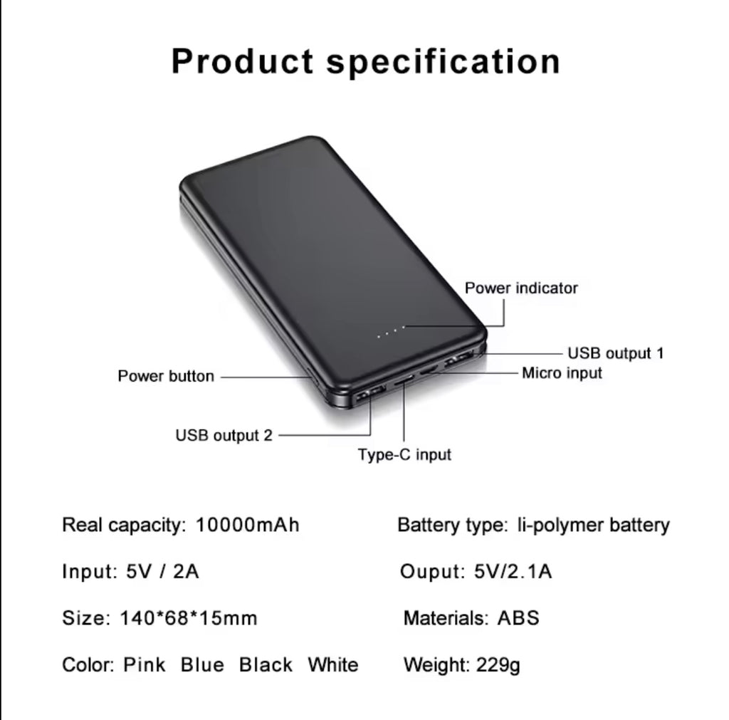 10000mah power bank