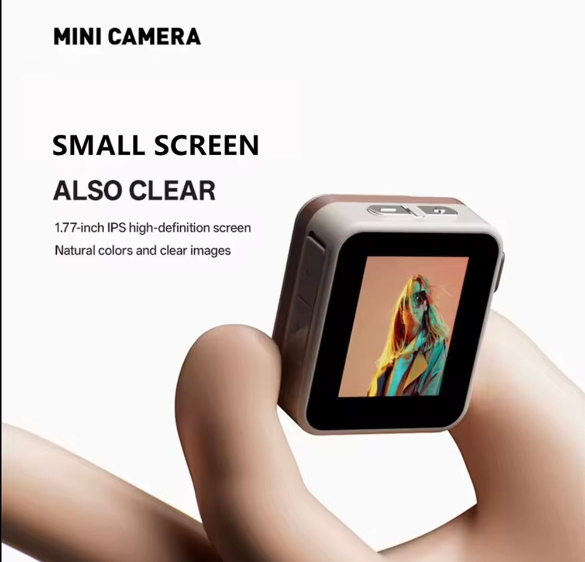 Mint Retro Mini Digital Camera – 48MP HD Photo & Video Camera with 1.77” IPS Screen, Manual Flash & Rechargeable Battery