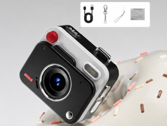 Mint Retro Mini Digital Camera – 48MP HD Photo & Video Camera with 1.77” IPS Screen, Manual Flash & Rechargeable Battery