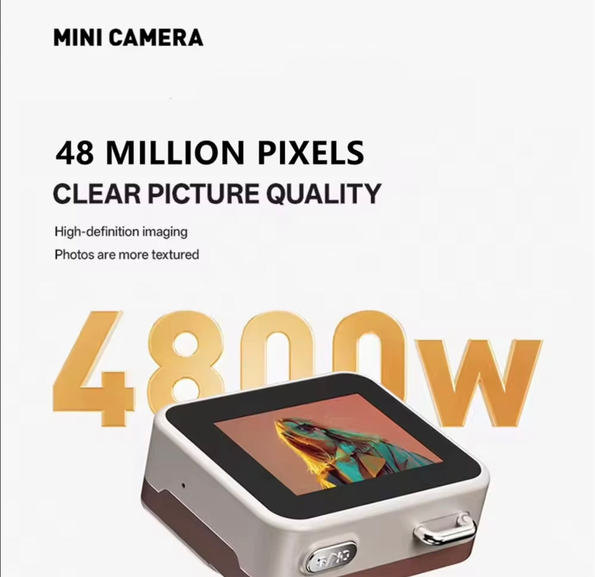 Mint Retro Mini Digital Camera – 48MP HD Photo & Video Camera with 1.77” IPS Screen, Manual Flash & Rechargeable Battery