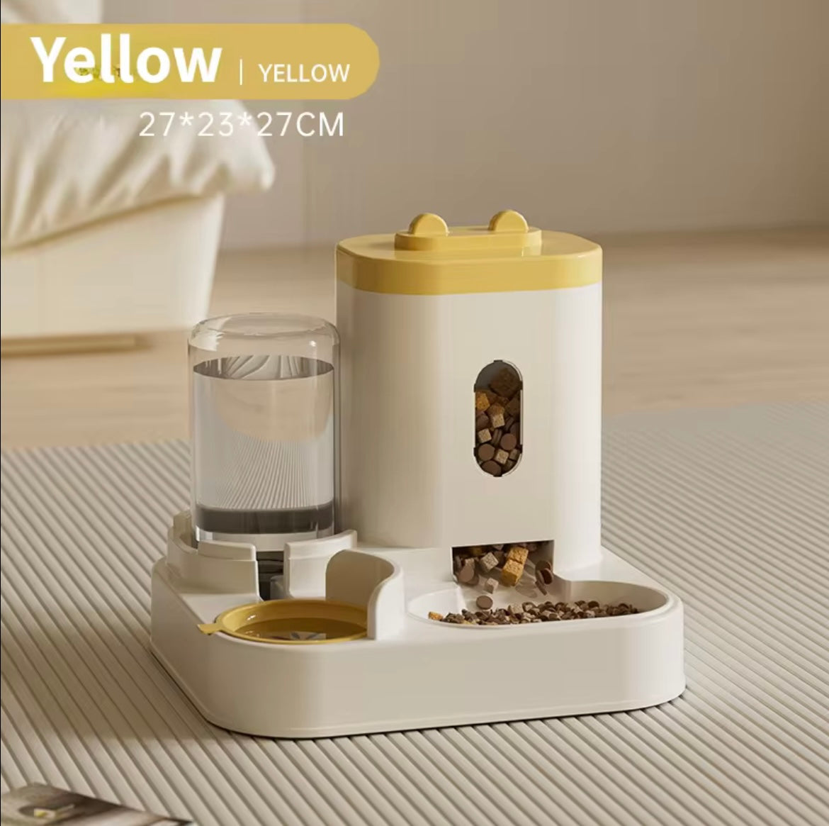 Automatic cat feeding and water dispenser