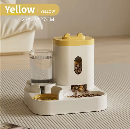 Automatic cat feeding and water dispenser