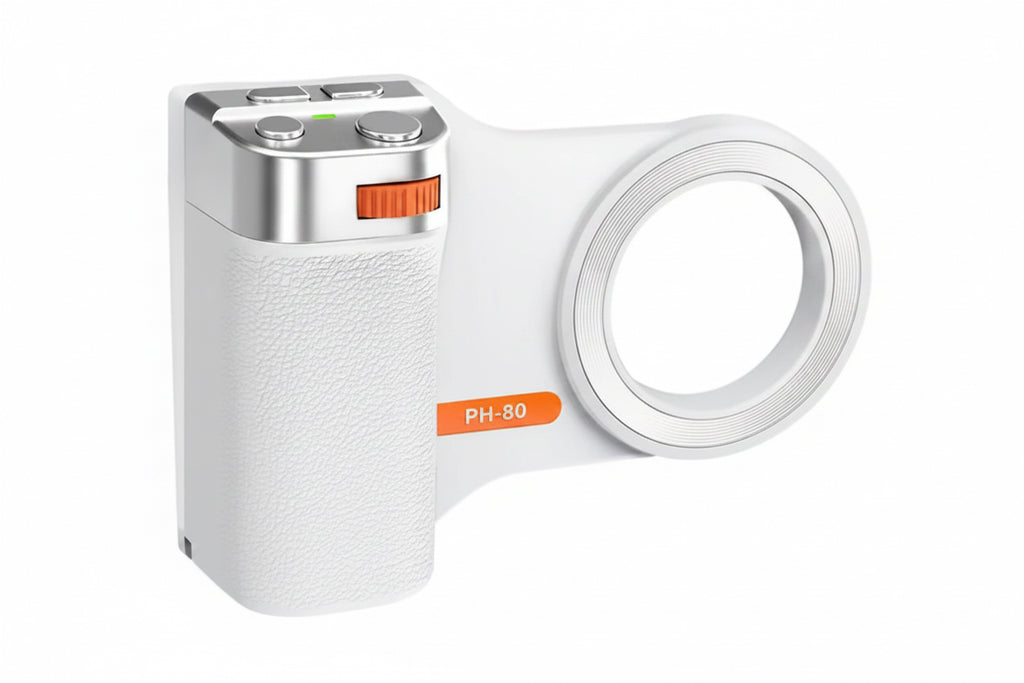 Magnetic Phone Camera Grip with Wireless Remote Shutter for iPhone & Android