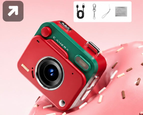 Mint Retro Mini Digital Camera – 48MP HD Photo & Video Camera with 1.77” IPS Screen, Manual Flash & Rechargeable Battery