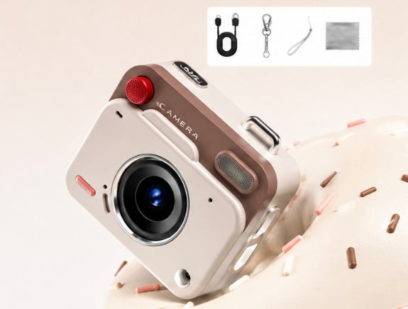 Mint Retro Mini Digital Camera – 48MP HD Photo & Video Camera with 1.77” IPS Screen, Manual Flash & Rechargeable Battery