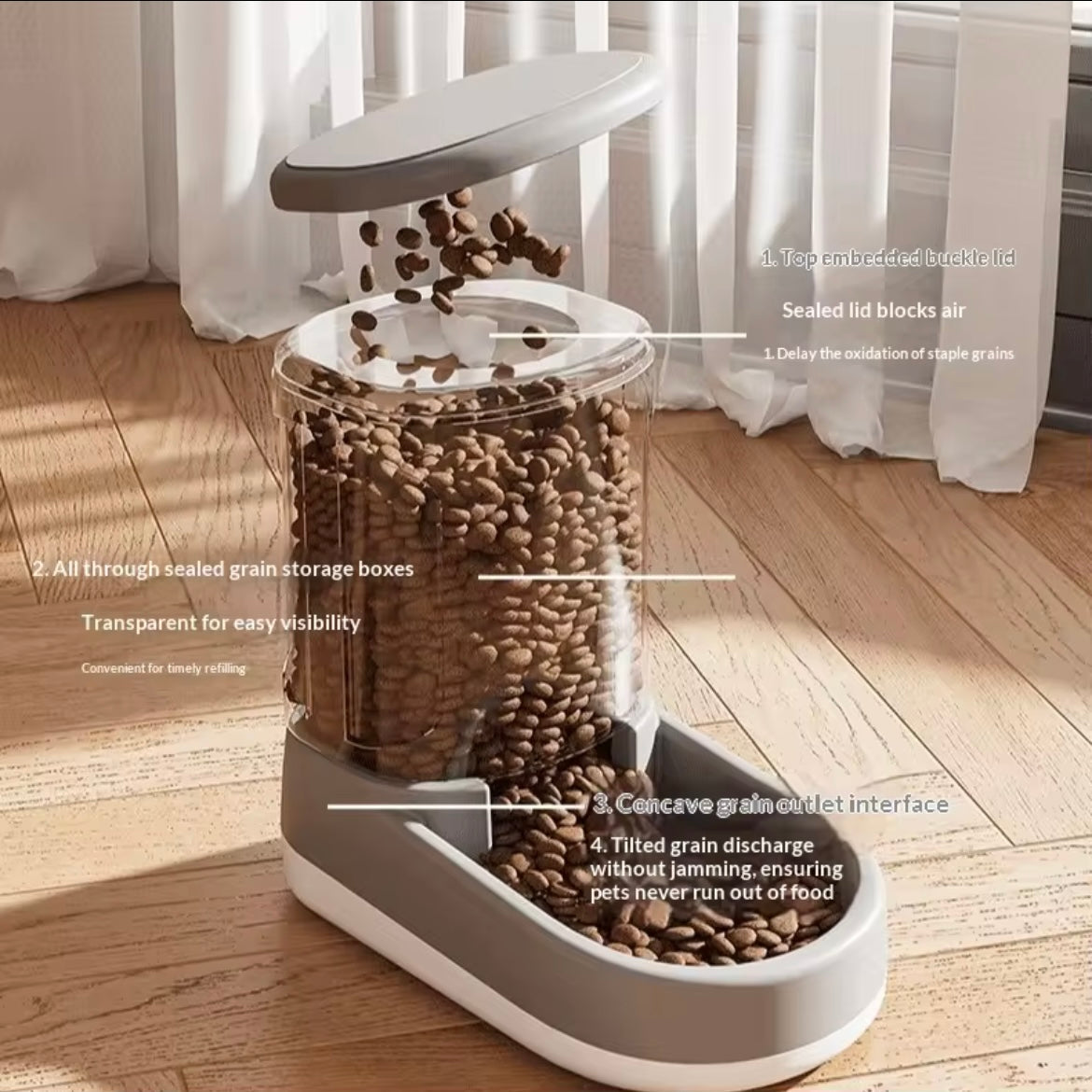 Pet water and food dispenser